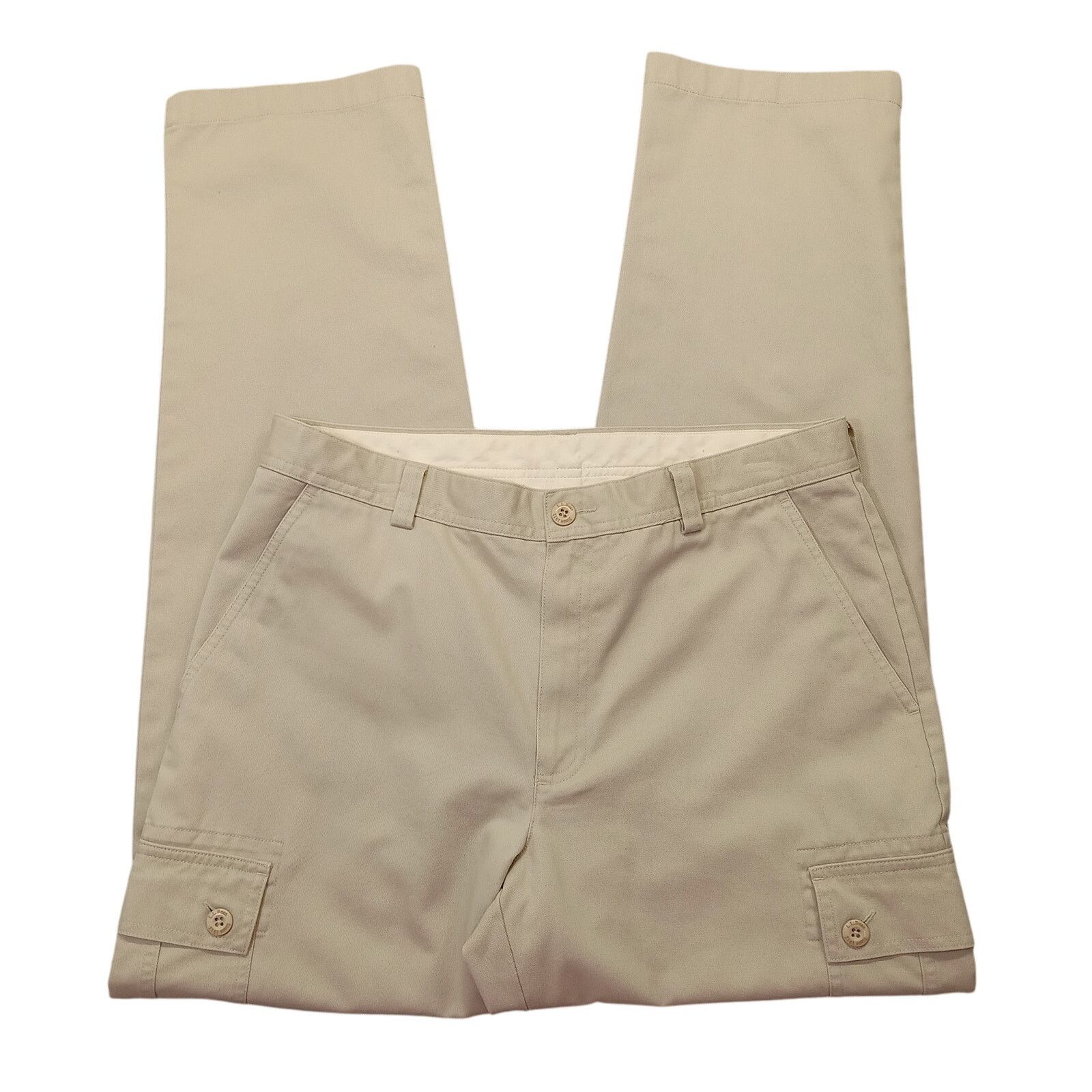 L.L. Bean L.L. Bean Pants 34 X 32 Mens Cargo Khakis Stright Flat Front Size US 34 / EU 50 - 4 Thumbnail