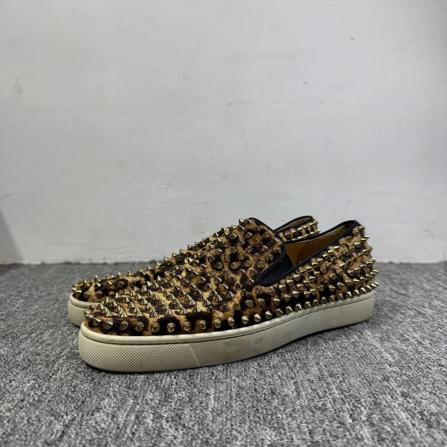 Christian Louboutin Christian Louboutin leopard print Rivet with one-foot peda Size US 7 / EU 40 - 1 Thumbnail