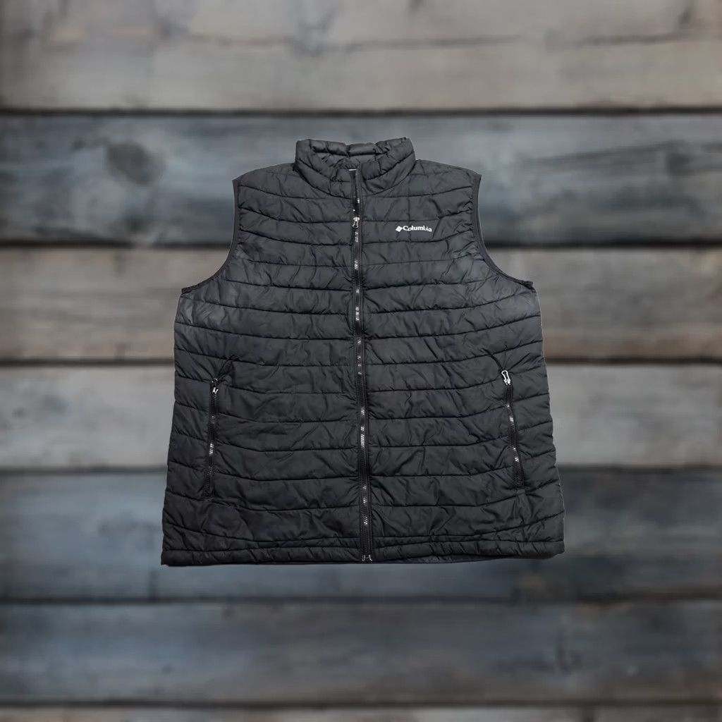 Vintage Columbia Vest Mens 2XLT Black Puffer Quilted Full Zip Lightweight Hiking Outdoor Size US XXL / EU 58 / 5 - 1 Thumbnail