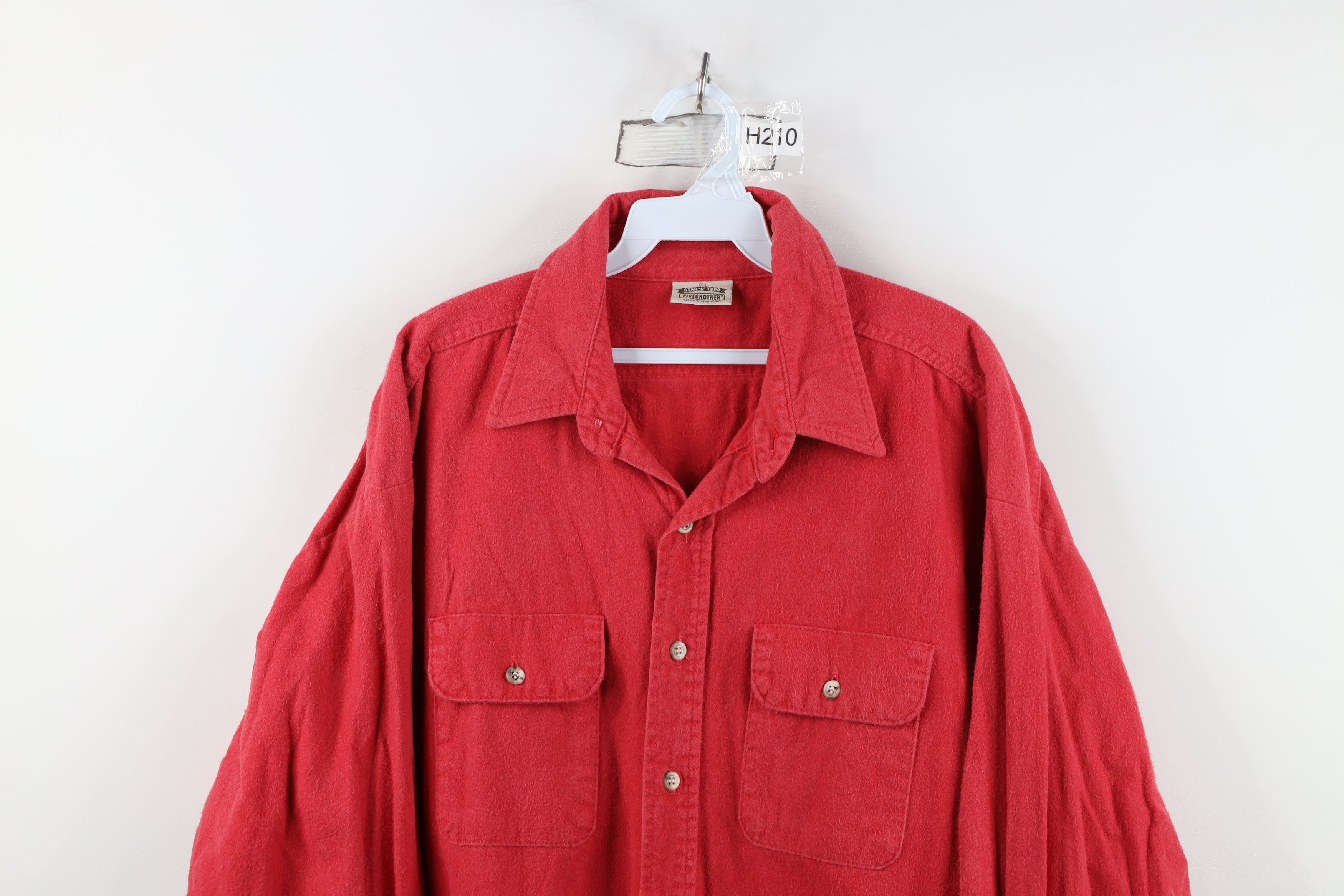 FiveBrother Vintage 70s 80s Five Brother Chamois Cloth Button Shirt USA Size US XXL / EU 58 / 5 - 2 Thumbnail
