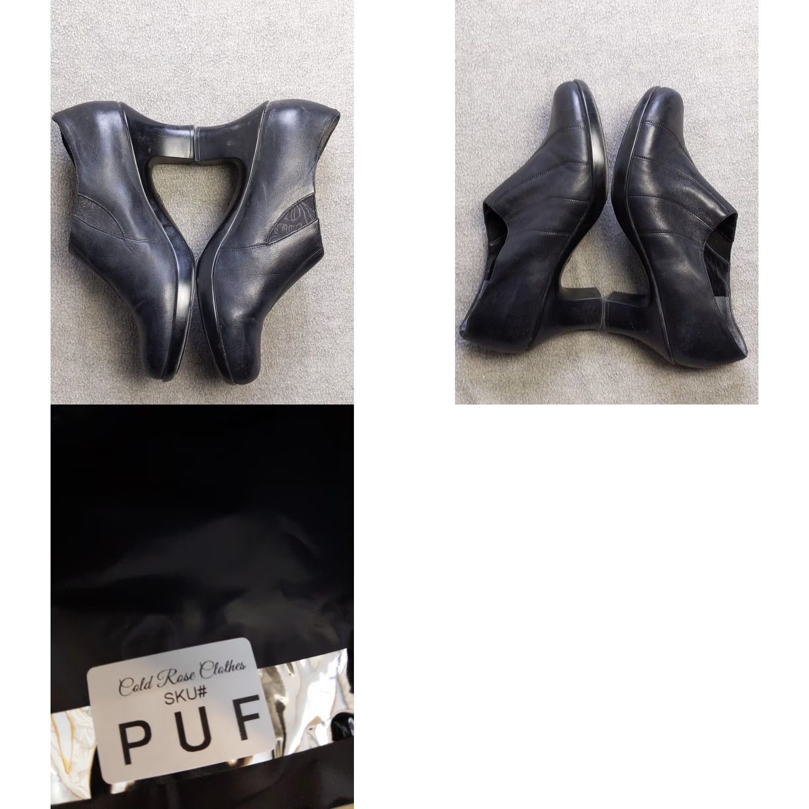 Dansko Dansko Women's Size 40 Black Leather Block Heel Slip-On Dress Comfort Work Shoes Size M / US 6-8 / IT 42-44 - 8 Thumbnail