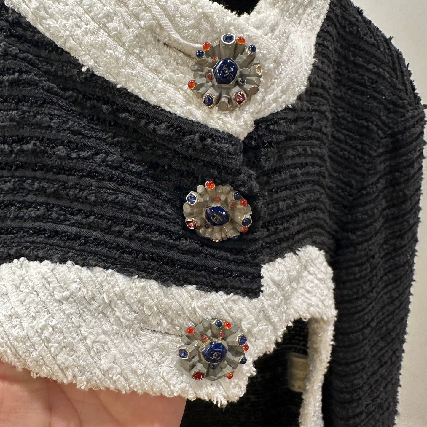 Chanel Chanel may250 color blocked gem cotton jacket 36 Size XS / US 0-2 / IT 36-38 - 6 Thumbnail