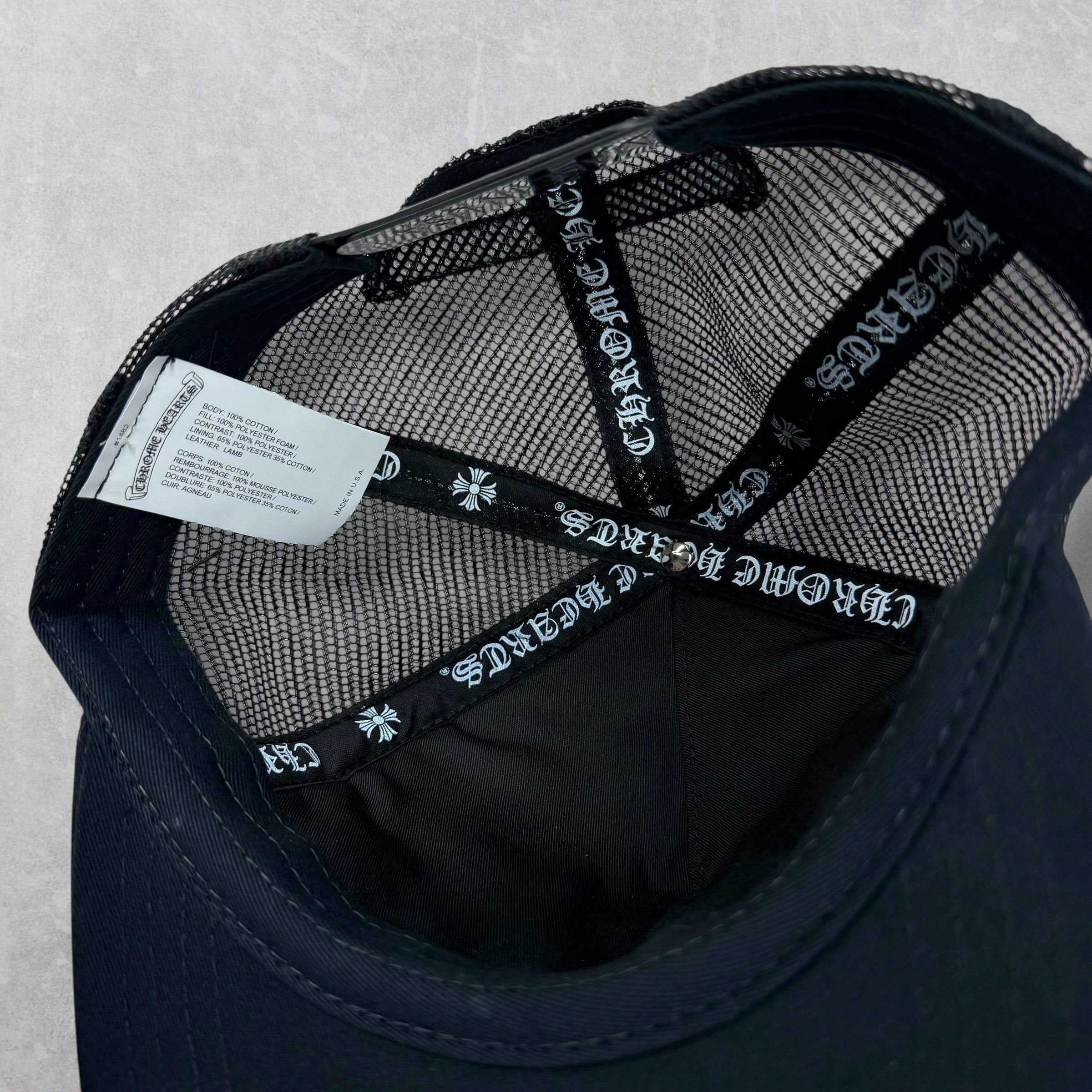 Chrome Hearts Chrome Hearts Leather White Fuck Patch Trucker Hat Size ONE SIZE - 4 Thumbnail