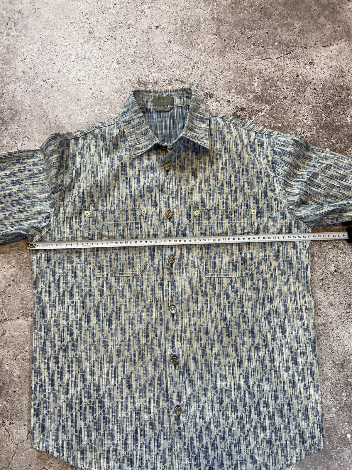 Dior Dior oblique monogram denim Mens Button Up Shirt Overshirt Size US M / EU 48-50 / 2 - 16 Thumbnail