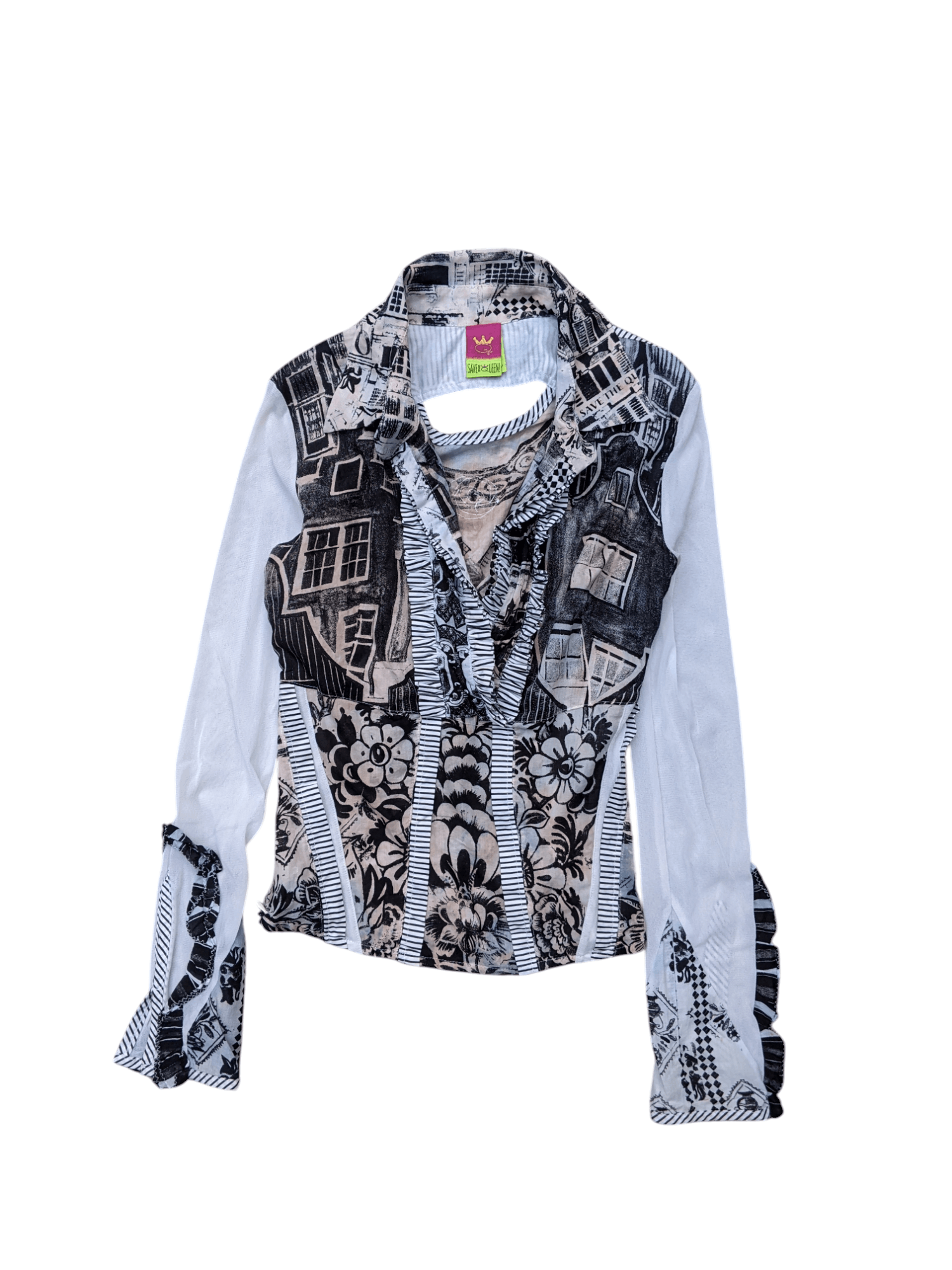 Other Save The Queen! 👑 Mesh Abstract Lolita Blouses Size S / US 4 / IT 40 - 1 Thumbnail