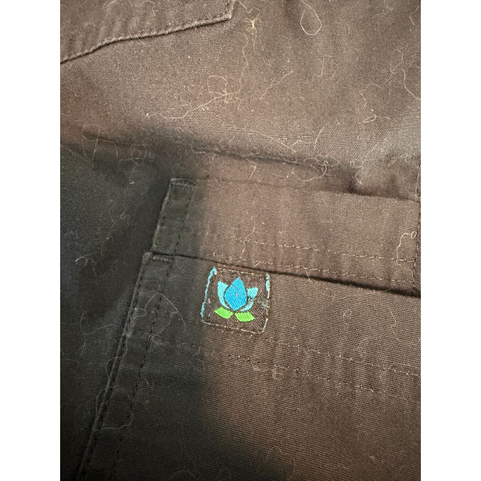 Other Women Black Scrub Pants Cargo Drawstring Yoga Waist S - C024 Size 27" / US 4 / IT 40 - 7 Thumbnail