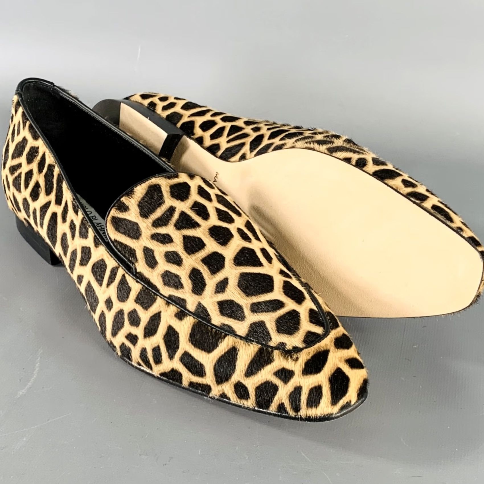 Manolo Blahnik MANOLO BLAHNIK Loafer Flats Size 11 Brown Black Pony Hair Giraffe Size US 11 / IT 41 - 5 Thumbnail