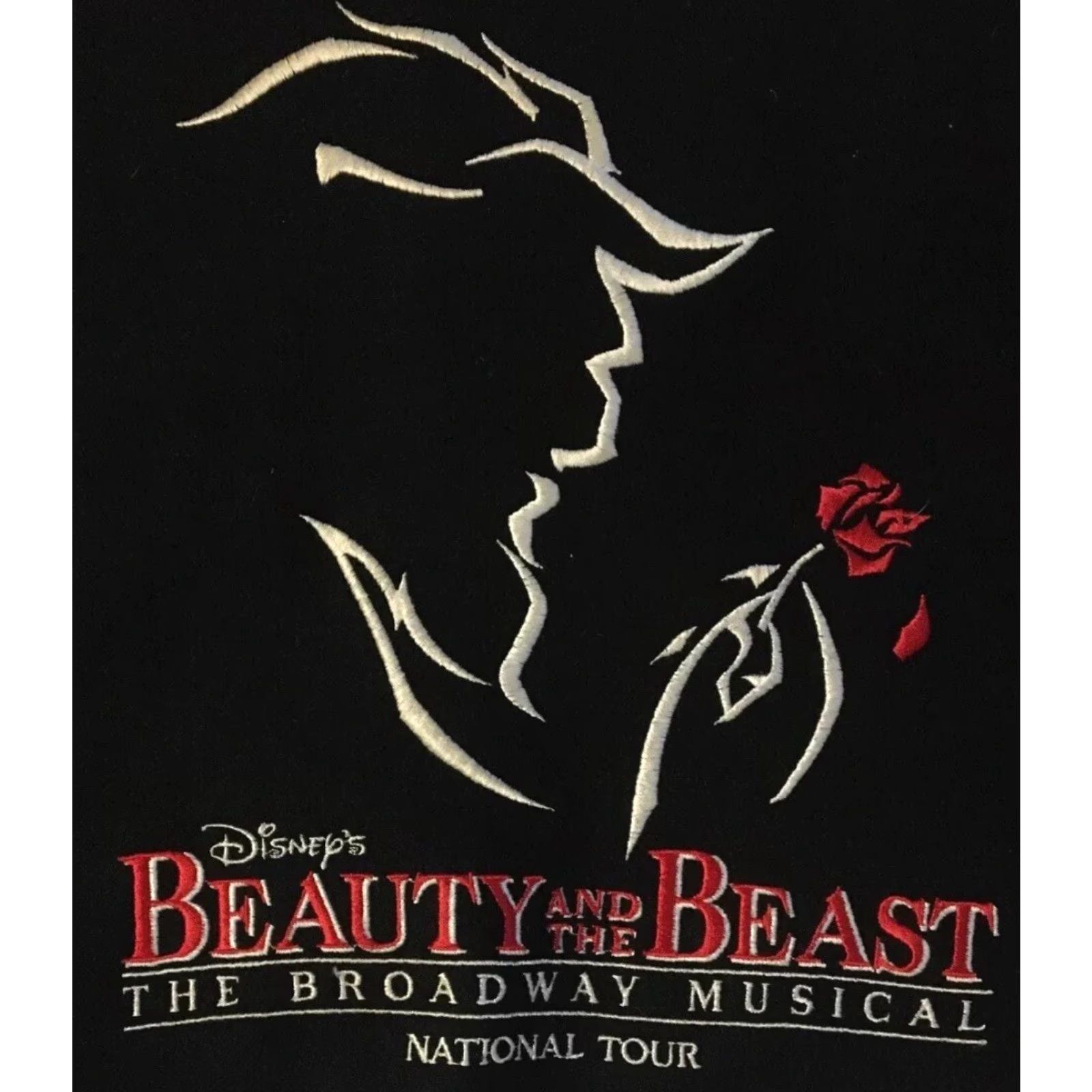 Disney VINTAGE 90s Disney Beauty & The Beast Varsity Crew Jacket Men XL Broadway Play Theater Size US XL / EU 56 / 4 - 3 Thumbnail