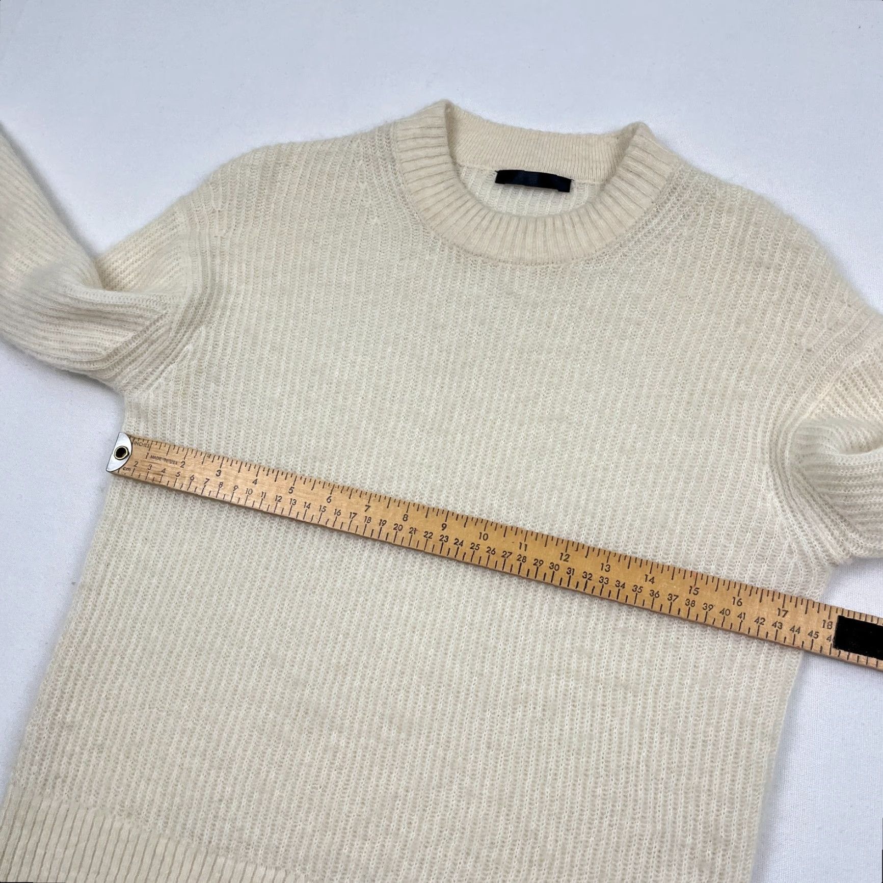 Quince VINTAGE Last Brand Quince Sweater Womens XS Cream White Alpaca Wool Crew Preppy Size XS / US 0-2 / IT 36-38 - 5 Thumbnail