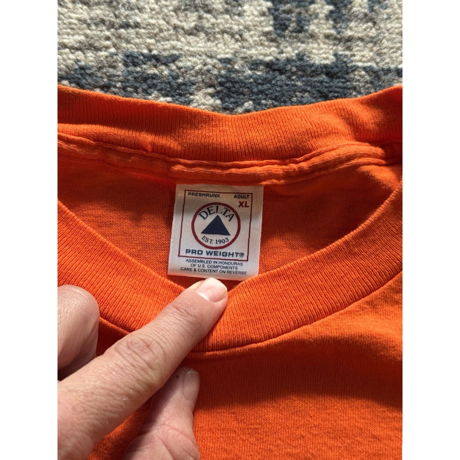 Delta VINTAGE Delta Sh*t Faced Drunk Rehab T Shirt XL State Psychiatric Center 90s 2C Funny Graphic Print Crew Neck Short Sleeve Men Logo Orange Cotton Size US XL / EU 56 / 4 - 5 Thumbnail