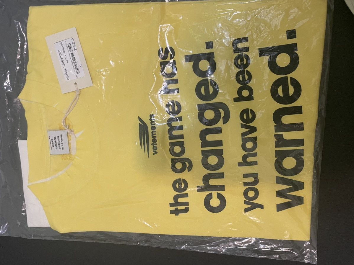 Vetements VETEMENTS 👾⚡️Yellow Game Changing T-shirt *LIMITED EDITION* Size US M / EU 48-50 / 2 - 11 Thumbnail