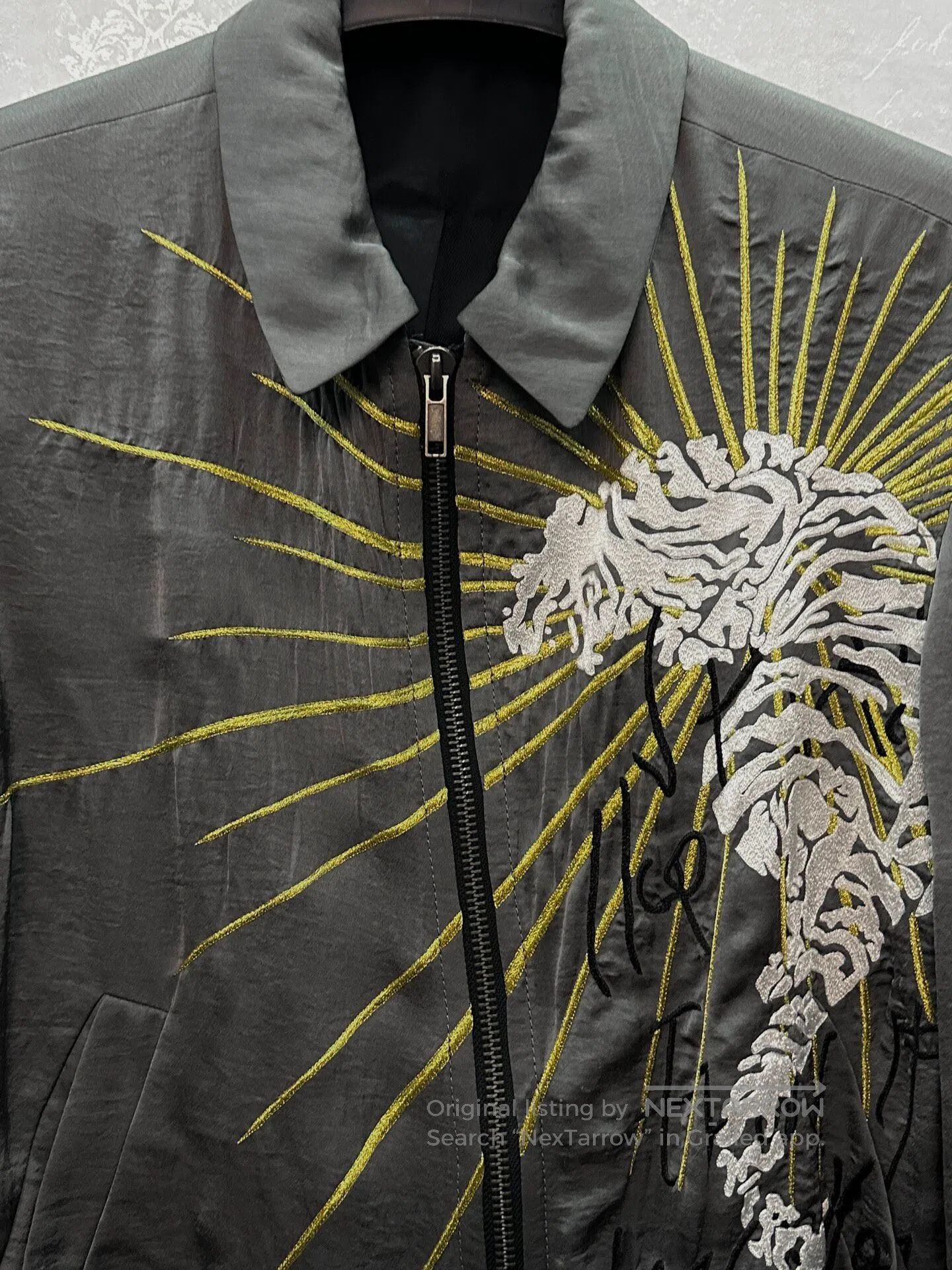 Haider Ackermann haider ackermann 16SS Silk White Tiger Embroidered Jacket| Size US L / EU 52-54 / 3 - 2 Thumbnail