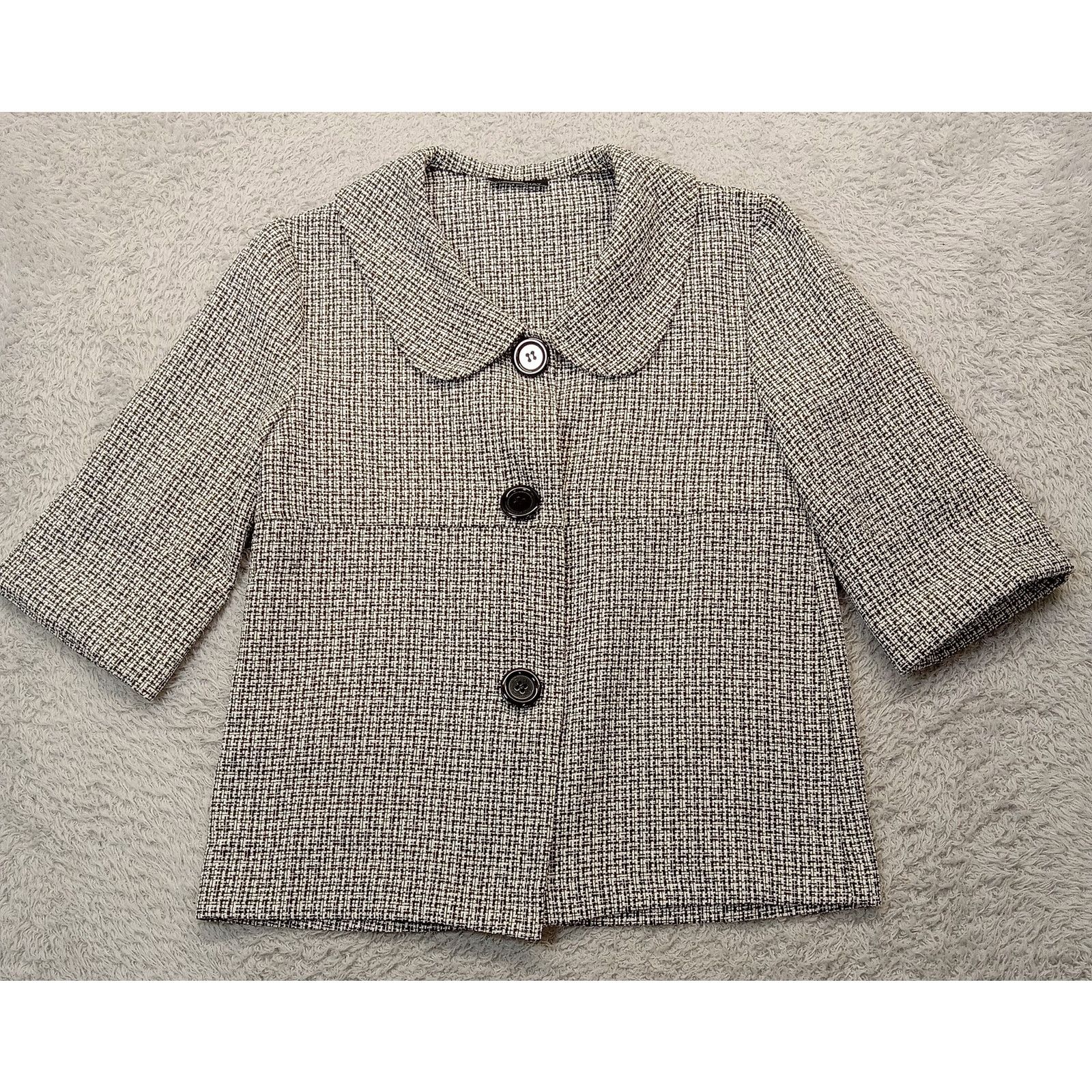 & Other Stories Courtenay Blazer Jacket S Women's Black White Tweed Style Size S / US 4 / IT 40 - 1 Thumbnail
