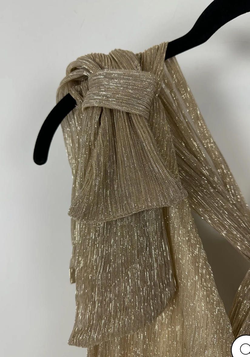 Express Express x Rachel Zoe Elegant Gold Metallic Evening NWT Gown Size XL / US 12-14 / IT 48-50 - 7 Thumbnail