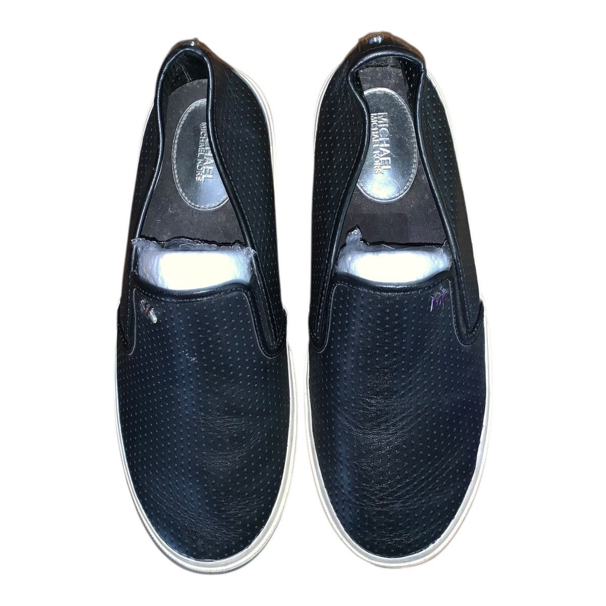Michael Kors Women's Michael Kors MK Black Leather Slip-On Shoes Size US 9.5 / IT 39.5 - 8 Thumbnail