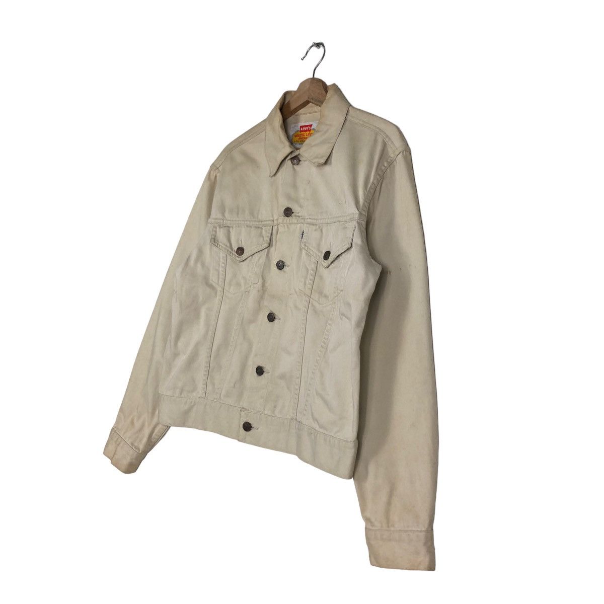 Japanese Brand Vintage White Levi’s Jacket Biker Cargo Multi Pocket Trucker Size US M / EU 48-50 / 2 - 2 Thumbnail