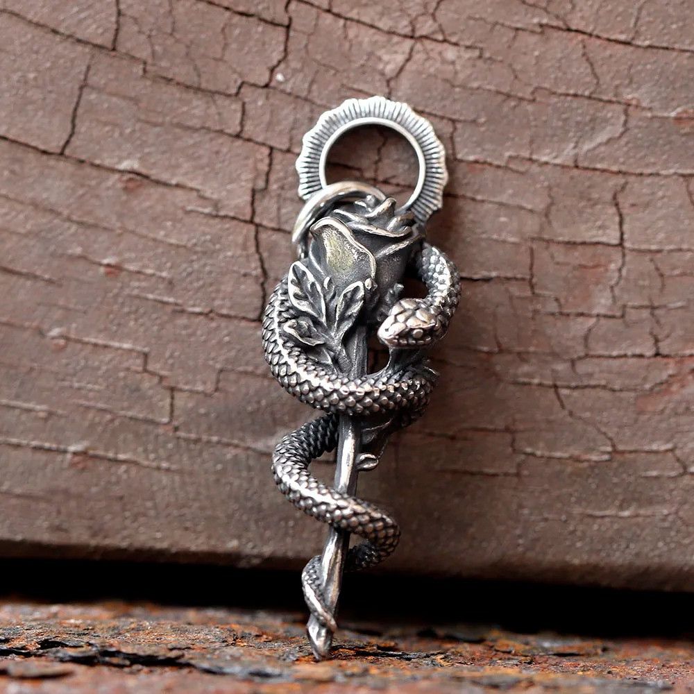 Other Flower With Snake Pendant Accessories Necklace Gifts Size ONE SIZE - 5 Thumbnail