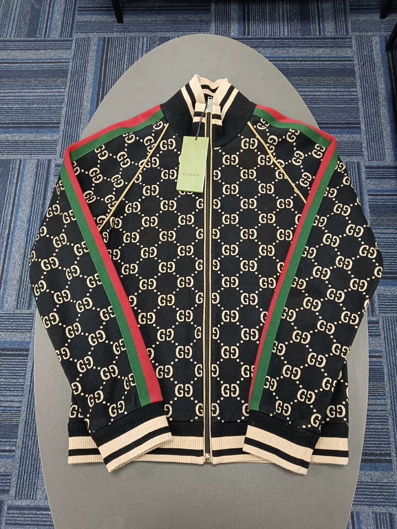Gucci Gucci Full-print side striped long-sleeved zipper jacket 25 Size US M / EU 48-50 / 2 - 1 Thumbnail