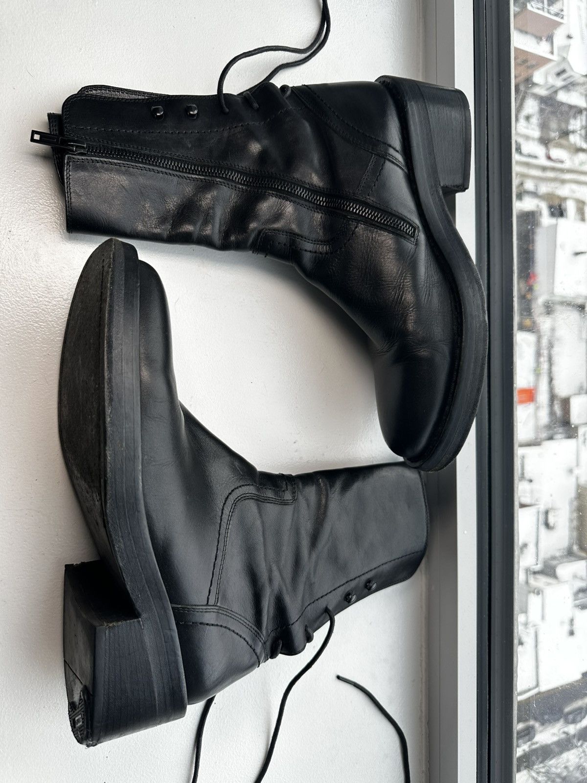 Ann Demeulemeester Ann Demeulemeester Henrica Vitello Mens Heel Boots EU40/US9 Size US 9 / EU 42 - 2 Thumbnail