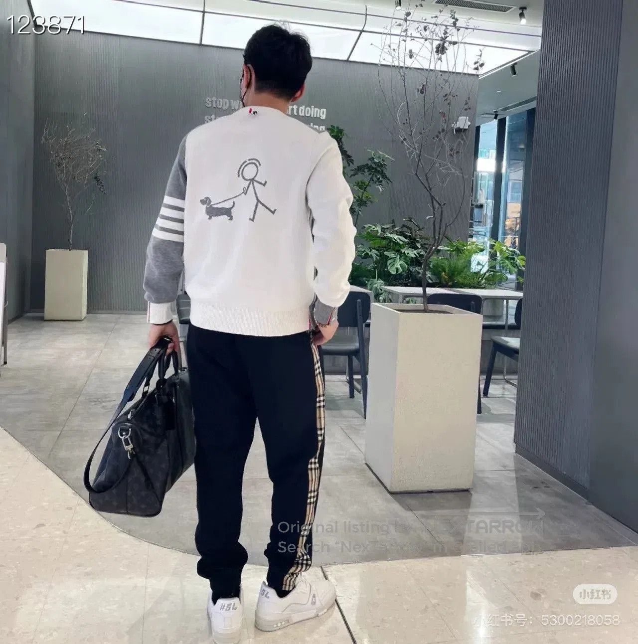 Burberry Burberry Black Side Check Drawstring Joggers. Size US 30 / EU 46 - 6 Thumbnail