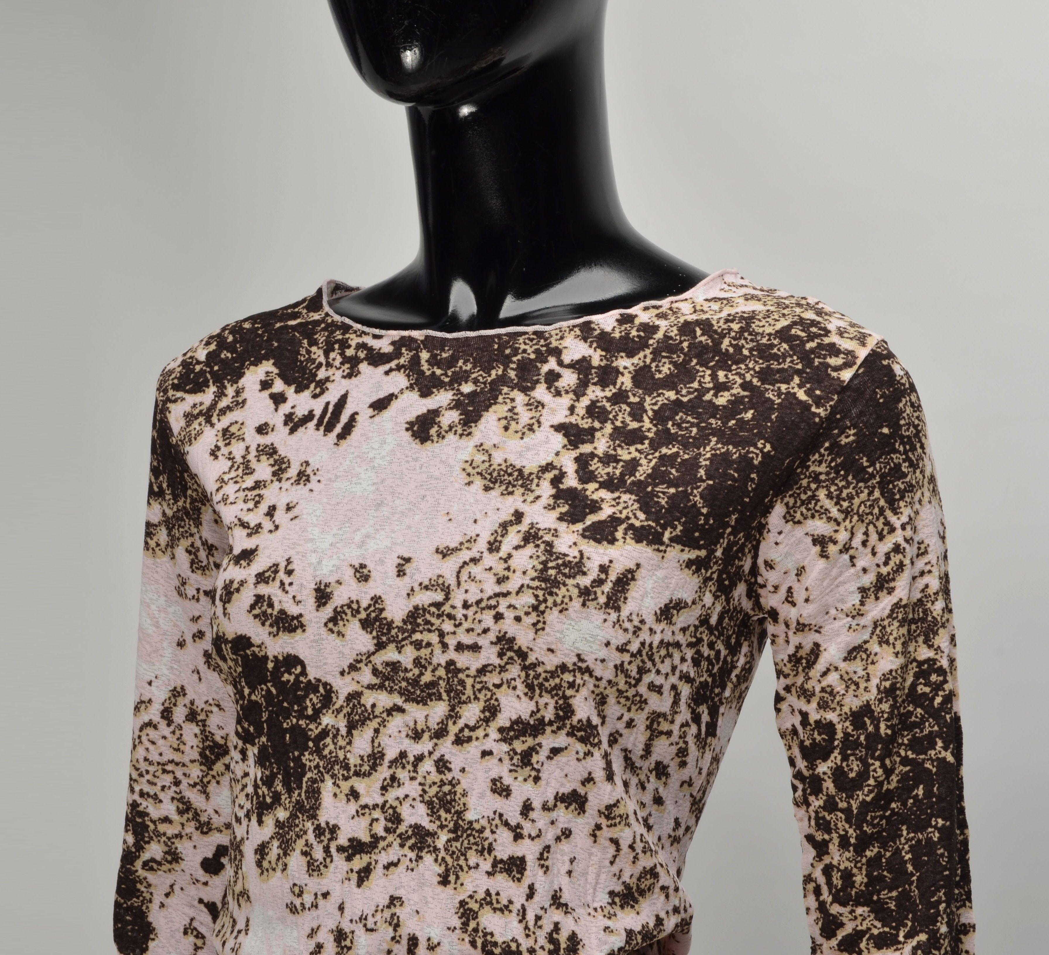 Designer Vintage Flash Y2K Mesh Long Sleeve Blouse Top Size L / US 10 / IT 46 - 2 Thumbnail