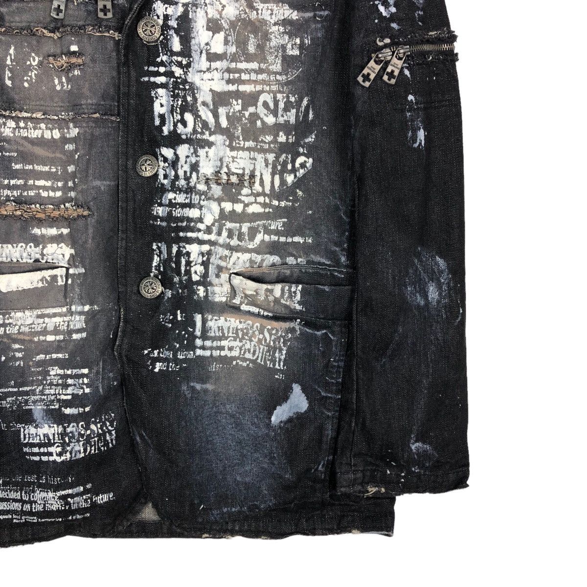 Hysteric Glamour 🔥Berning Sho Japan Punk Biker Jacket Distressed Style Size US M / EU 48-50 / 2 - 5 Thumbnail