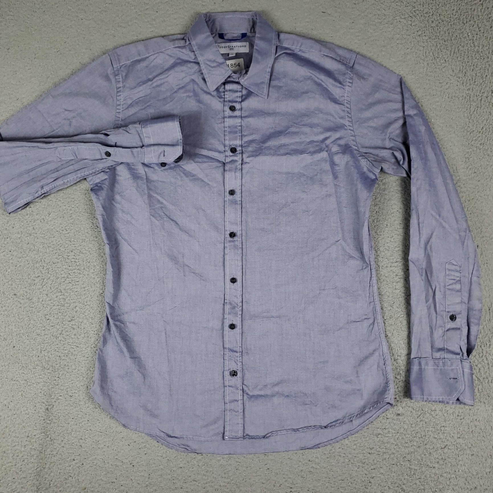 Vintage VINTAGE Teddy Stratford Men's Shirt Casual Button-Up Long Sleeve Blue Cotton Size 3 Size US S / EU 44-46 / 1 - 2 Thumbnail
