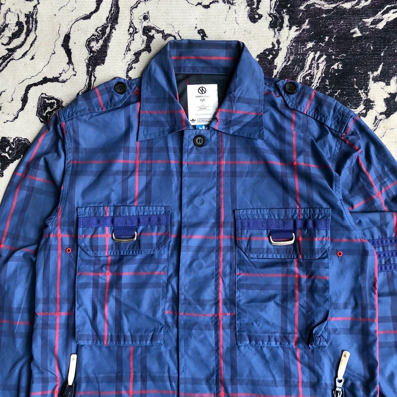 Adidas Adidas ObyO Blue Plaid Utility Jacket Size US S / EU 44-46 / 1 - 3 Thumbnail
