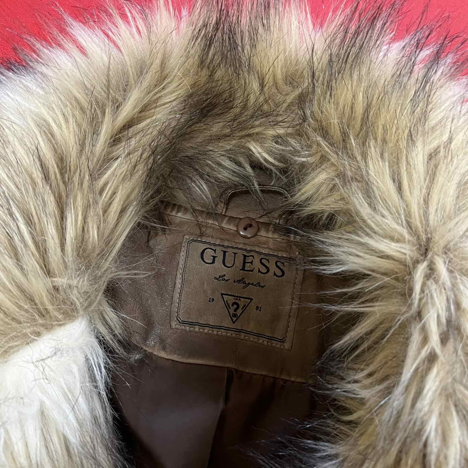Guess Guess Faux Fur Y2K Jacket Womens Sz M Size M / US 6-8 / IT 42-44 - 6 Thumbnail