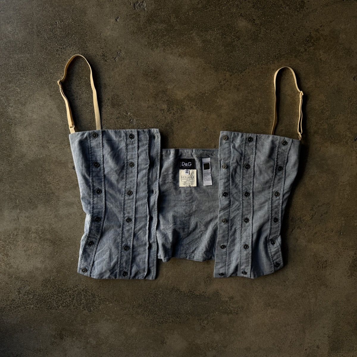 Dolce & Gabbana Dolce & Gabbana Denim Corset Buttons Size M / US 6-8 / IT 42-44 - 7 Thumbnail