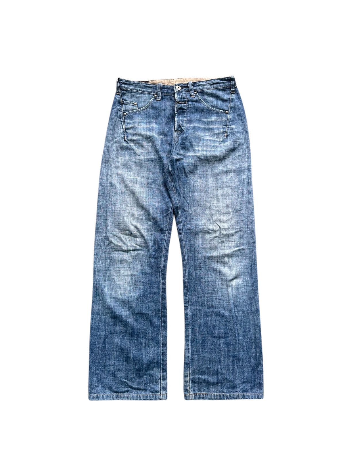 Japanese Brand × Marithe + Francois Girbaud × Vintage Vintage Marithe Francois Girbaud Ripped Jeans Pants Size US 31 - 1 Thumbnail