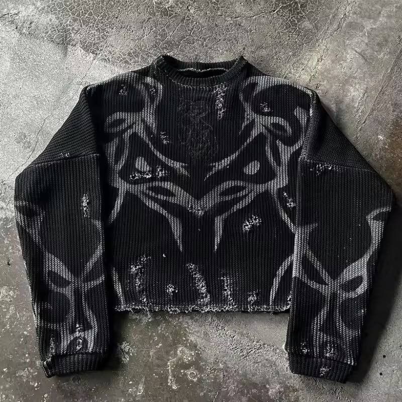 Japanese Brand × Vintage vintage sweater with striped embroidery. Size US L / EU 52-54 / 3 - 5 Thumbnail