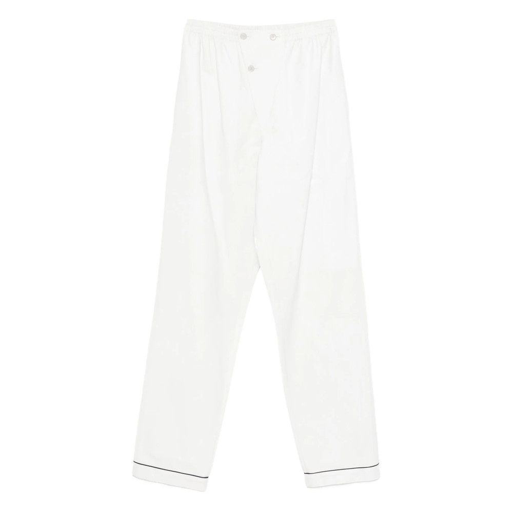 Prada Prada WHITE Trousers - Straight Trousers Size 26" / US 2 / IT 38 - 1 Thumbnail