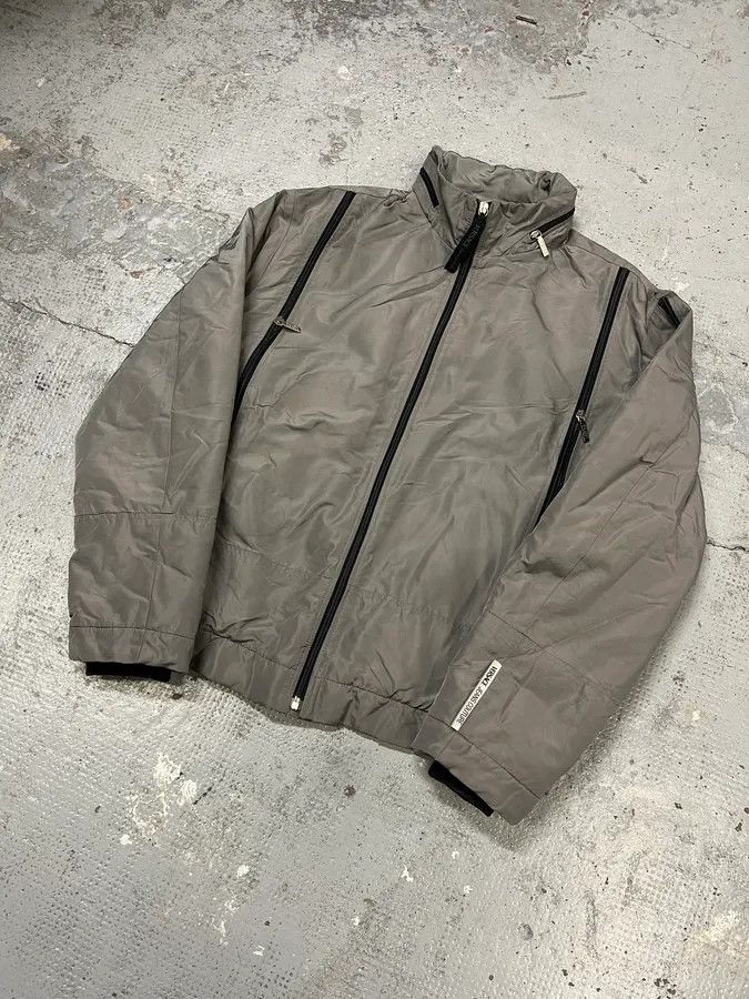 Versace 2000s Versace Grey Multi Zips Bomber Jacket Size US M / EU 48-50 / 2 - 4 Thumbnail