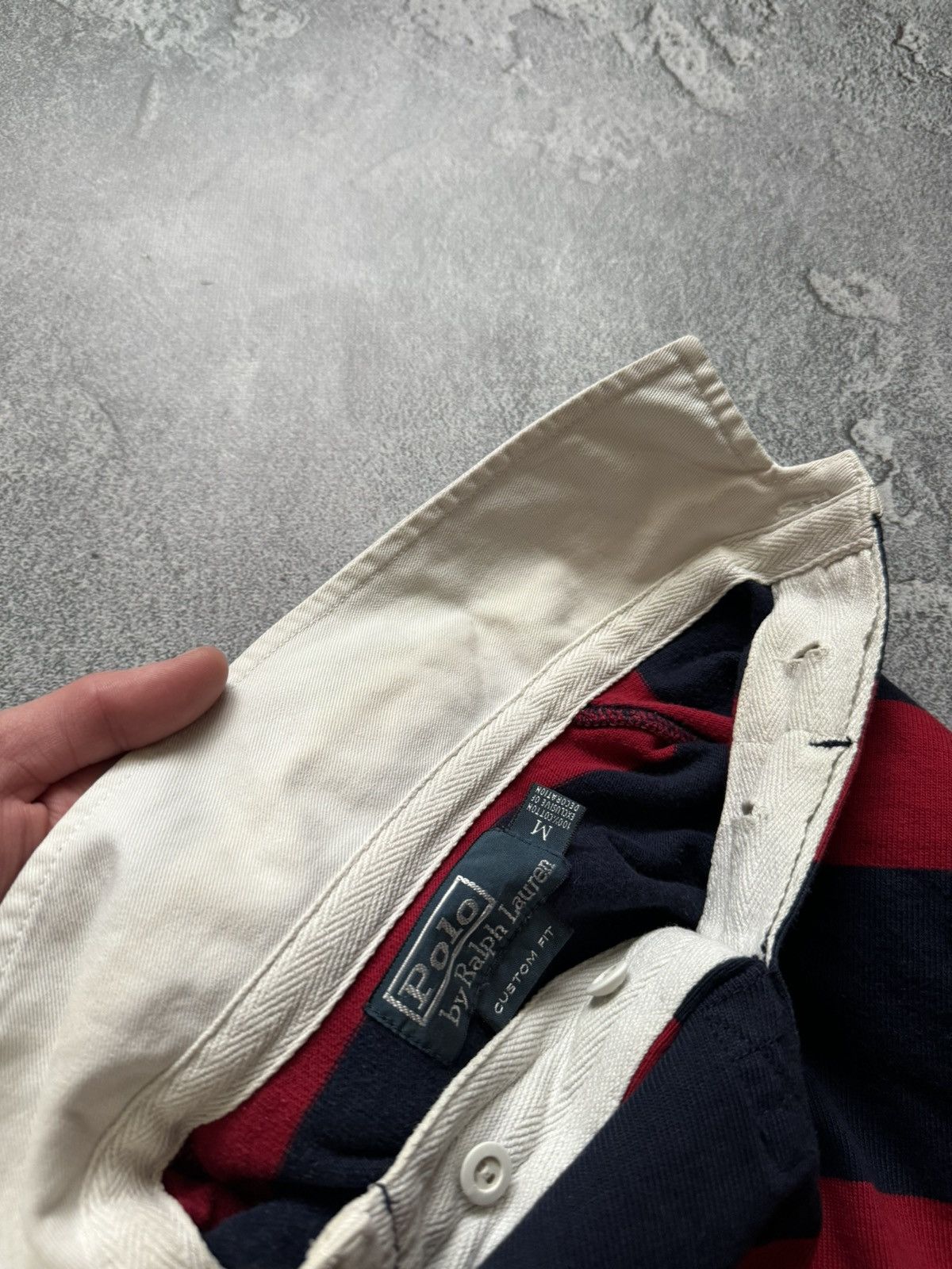 Polo Ralph Lauren × Vintage Polo Ralph Lauren M vintage sweatshirt rugby button up 90s Size US M / EU 48-50 / 2 - 12 Thumbnail