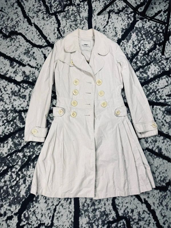 Burberry Vintage Burberry beige striped trench coat S Size S / US 4 / IT 40 - 1 Thumbnail