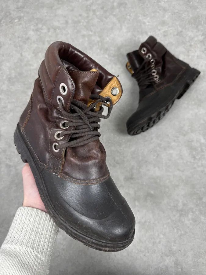 Dolce & Gabbana AW2008 Dolce & Gabbana Black & Brown Puffer Effect Leather Boots Size US 9 / EU 42 - 1 Thumbnail
