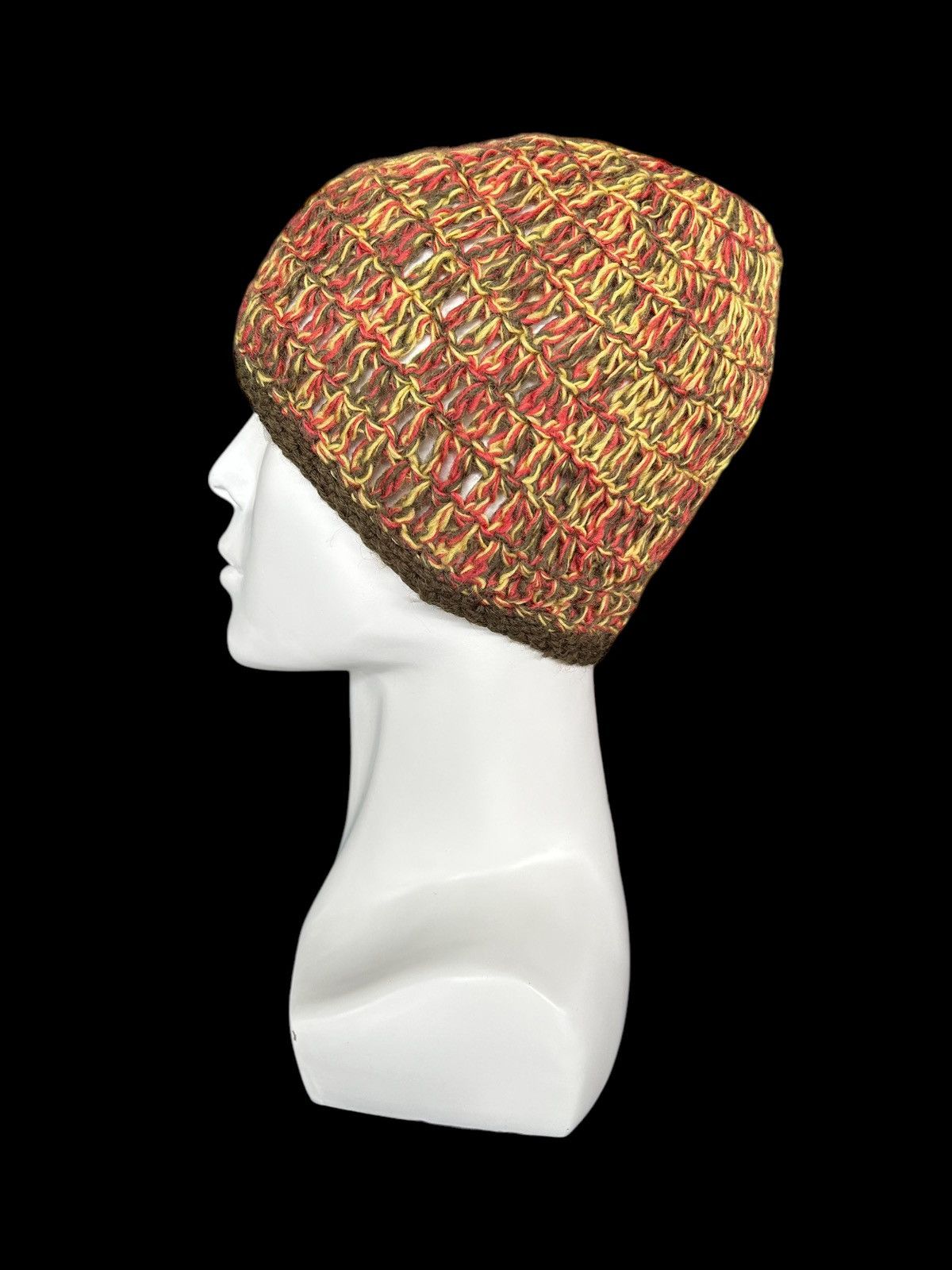 Japanese Brand × Kapital × Vintage Crochet Knitted Handmade Rare Beanie Hats ☠️☠️ Size ONE SIZE - 3 Thumbnail