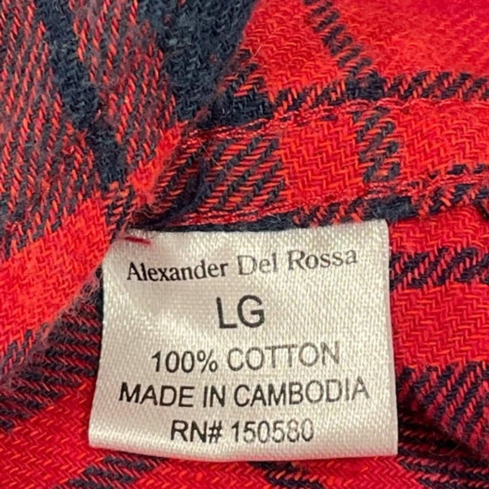 Other Alexander Del Rossa Red Plaid Flannel Shirt Size Large Size US L / EU 52-54 / 3 - 6 Thumbnail