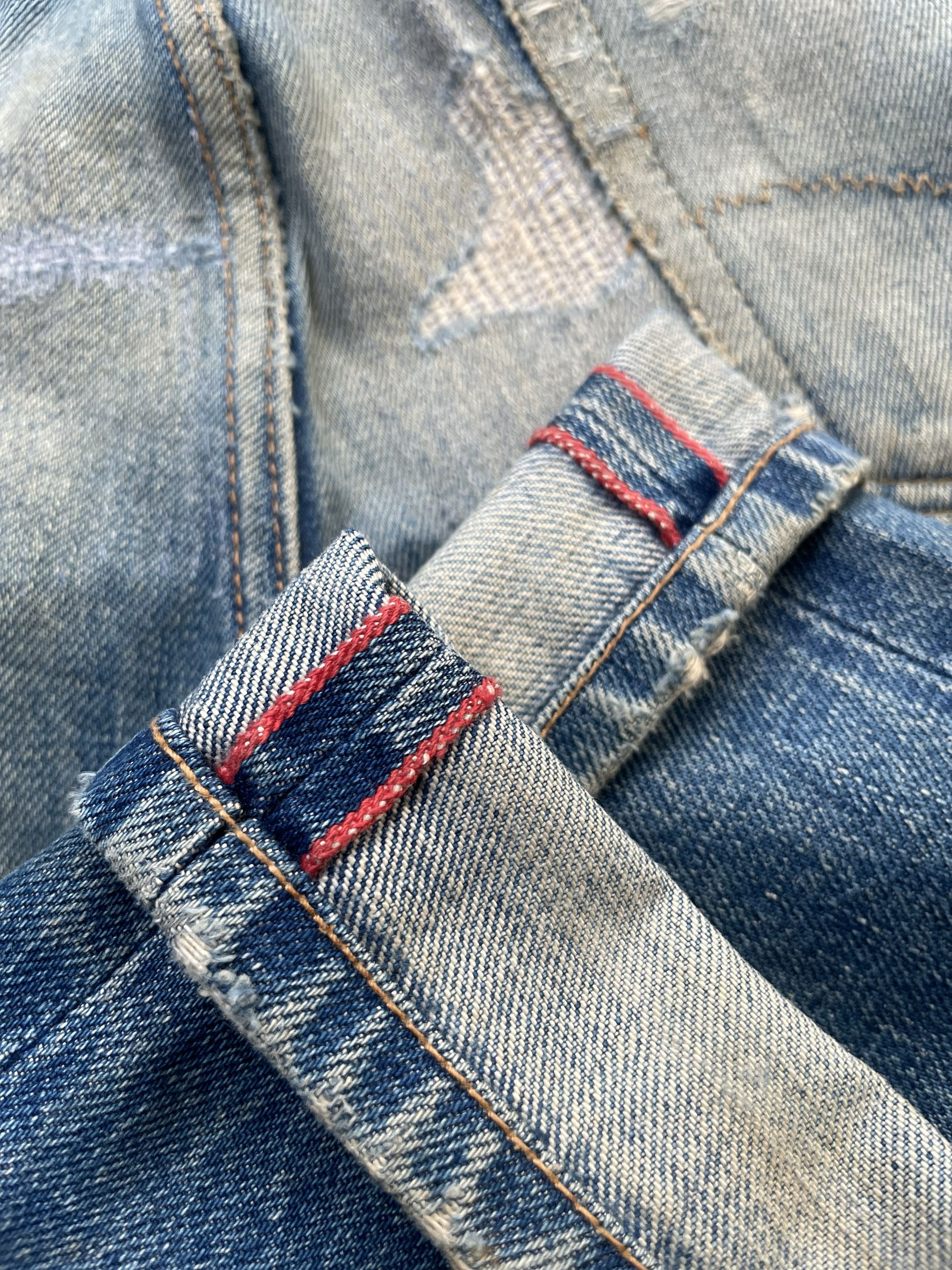 HRMTG Japan Vintage HR Market Selvedge Distresed Denim Size US 31 - 13 Thumbnail