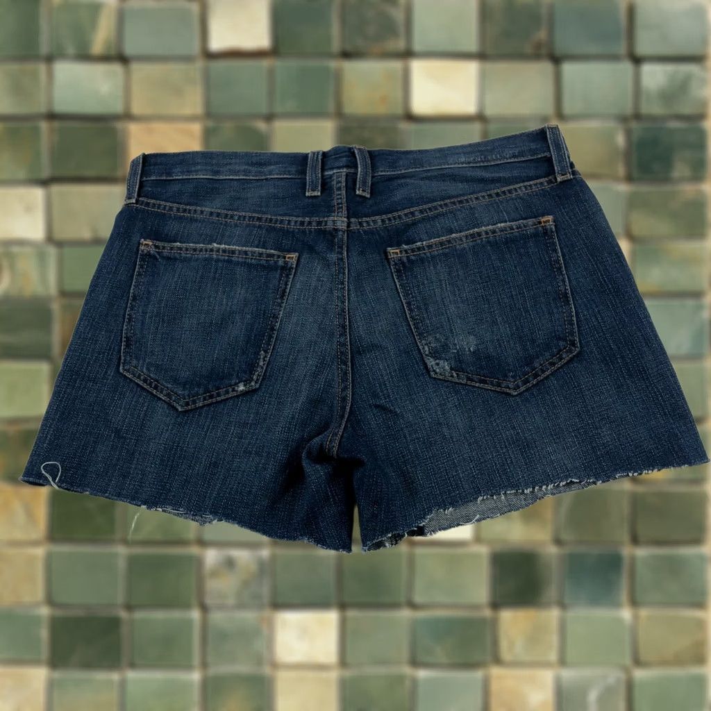 Vintage Current/Elliott Boyfriend Denim Shorts Women 26-0 32W Blue Cotton Zip Flat Front 100% Cotton Casual Activewear Jeans Shorts Size 24" / US 00 / IT 34 - 1 Thumbnail