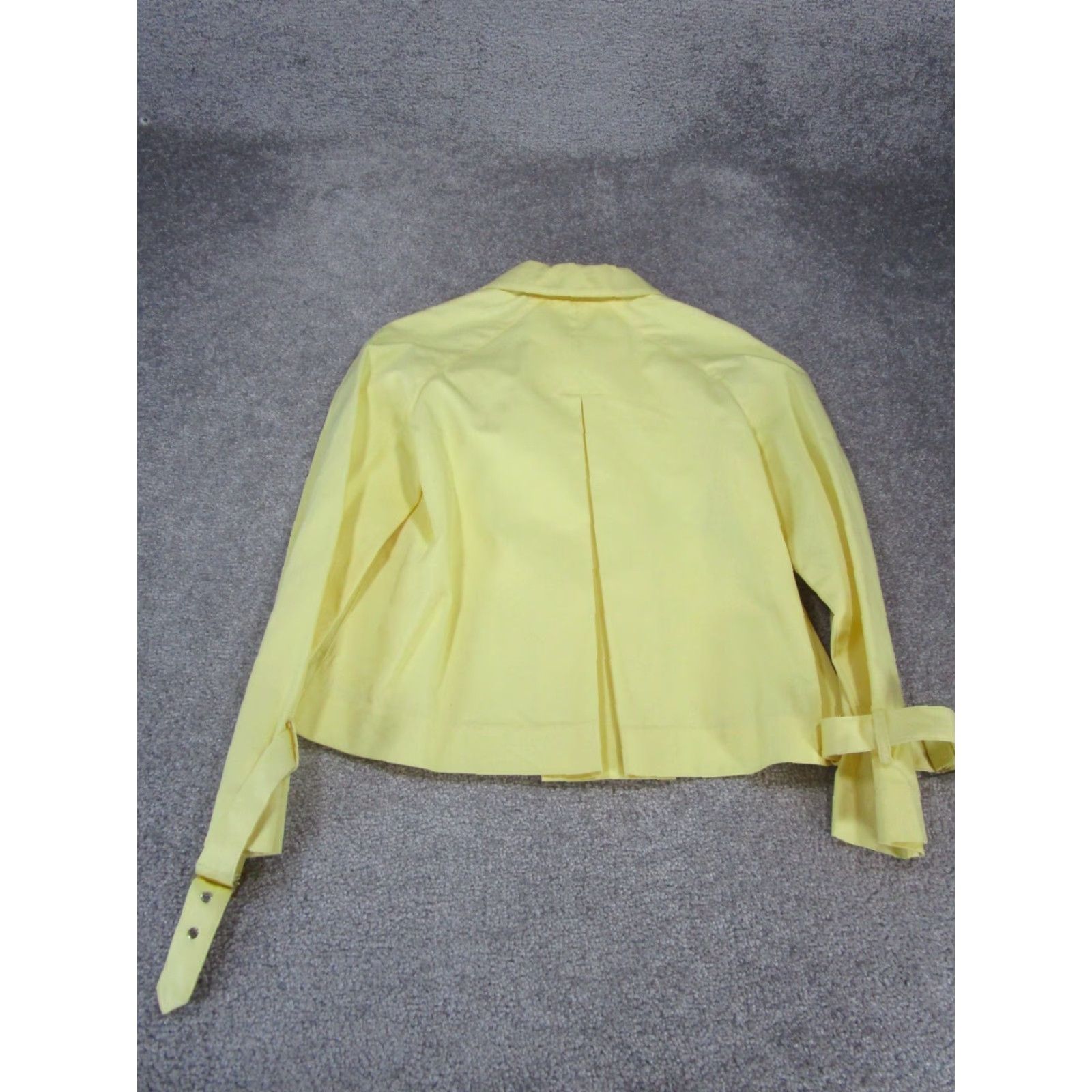 Anne Klein VINTAGE Anne Klein Jacket Womens PP Yellow Cotton Button Up Office Size XXS / US 00 / IT 34 - 3 Thumbnail