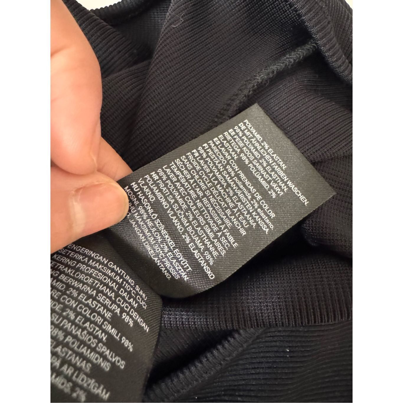 H&M H&M Black Ribbed Bodysuit XL Size XL / US 12-14 / IT 48-50 - 10 Thumbnail