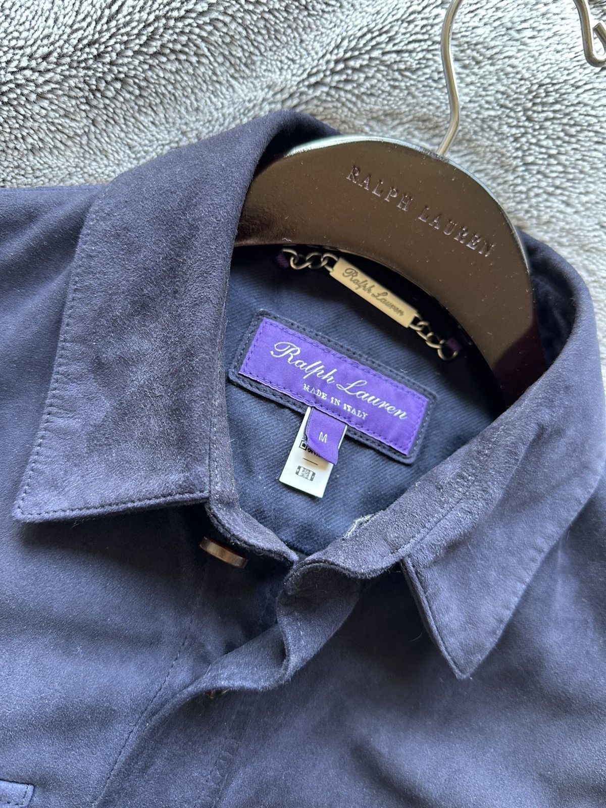 Ralph Lauren Purple Label Ralph Lauren Purple Label Suede Overshirt Size US M / EU 48-50 / 2 - 2 Thumbnail