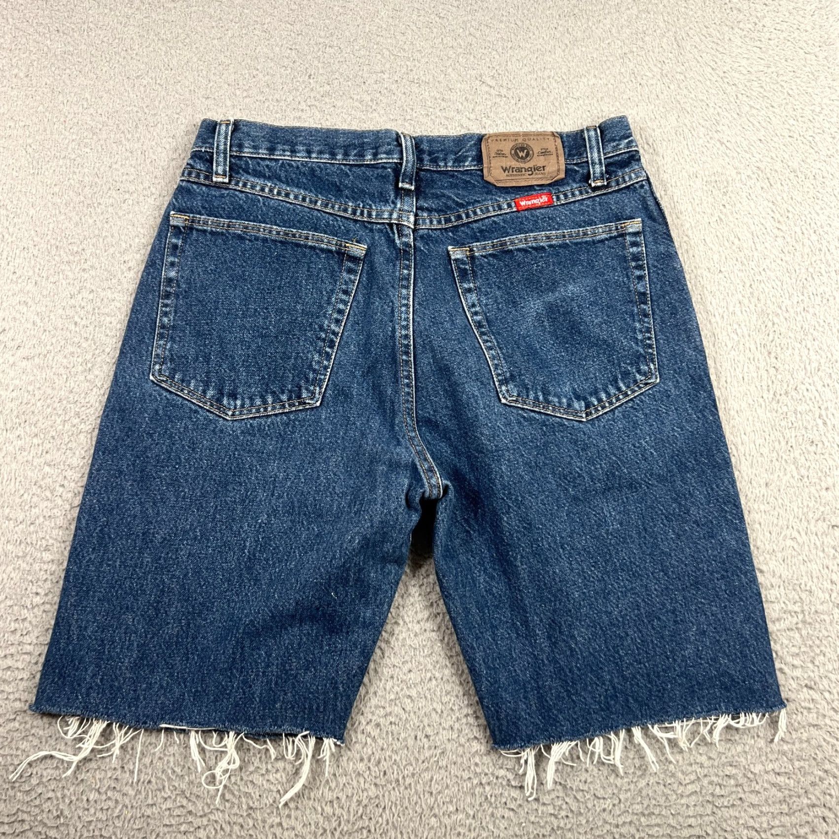 Wrangler Wrangler Button Embroidered Denim Bermuda Shorts Men's 32 Dark Wash Jorts American Grunge Size US 32 / EU 48 - 6 Thumbnail