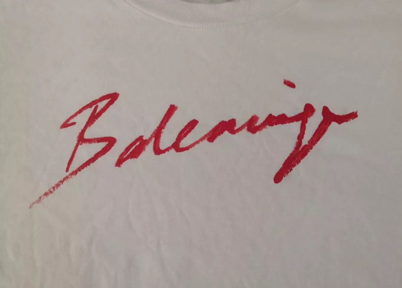 Balenciaga Balenciaga Short-sleeve T-shirt, XXS size, red letter logo Size US XXS / EU 40 - 4 Thumbnail