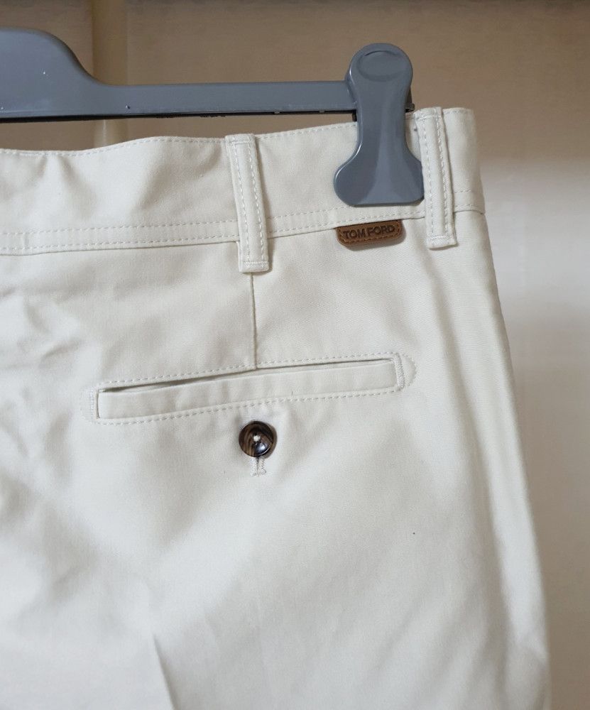 Tom Ford o1sm1stk0824 Cotton Chino Trouser in White Size US 31 - 3 Thumbnail