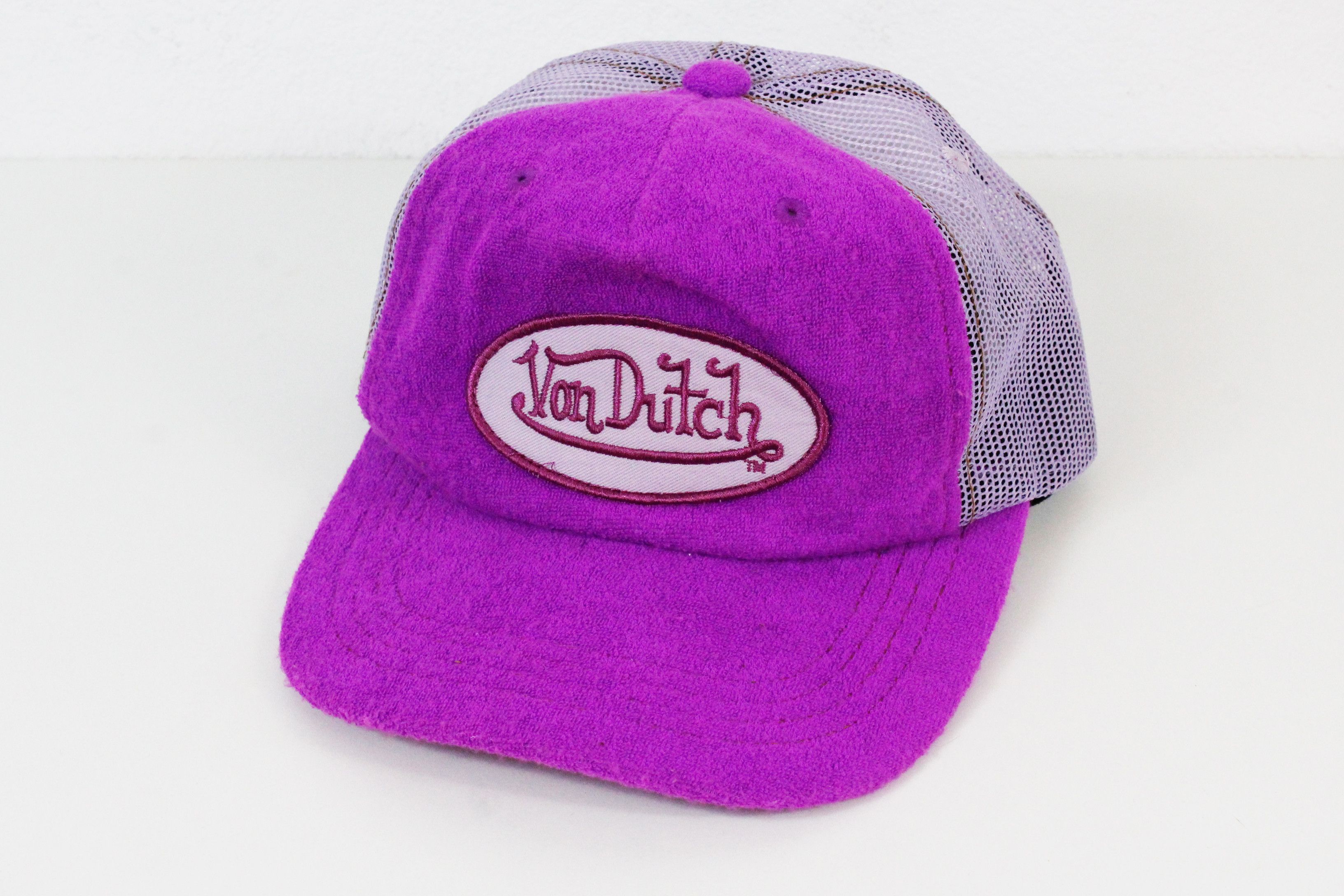 Von Dutch Vintage Von Dutch Logo Y2K Fleece Trucker Cap Hat Size ONE SIZE - 1 Thumbnail