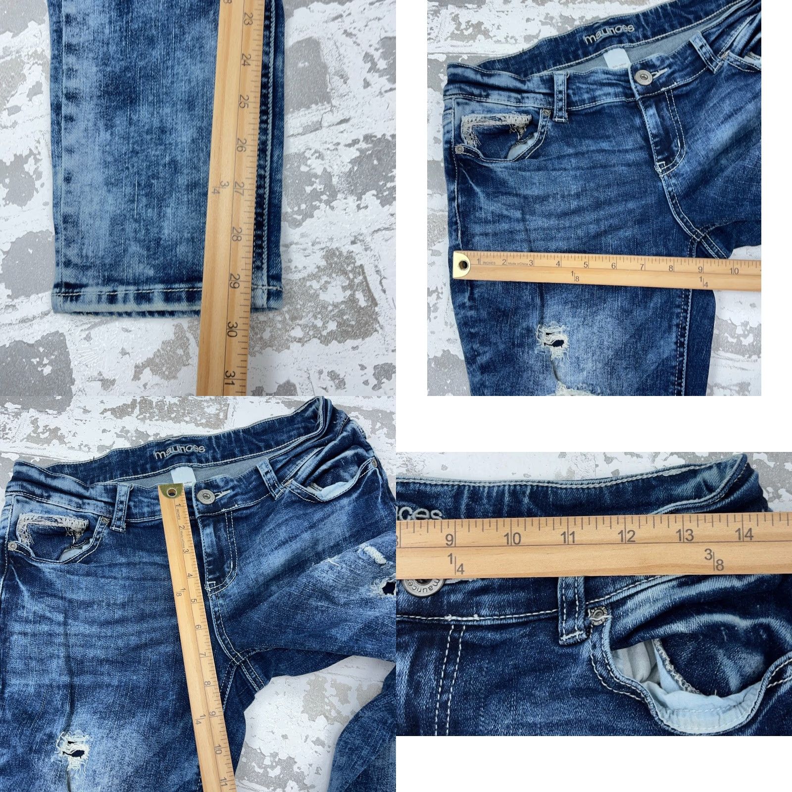 Vintage Maurices Jeans Women 6 Skinny Fit Denim Blue 5-Pocket Stretch Regular Cargo: Maurices? Size 28" / US 6 / IT 42 - 8 Thumbnail