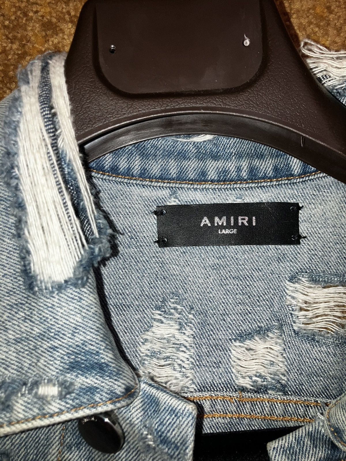 Amiri Distressed Denim Jacket Size US L / EU 52-54 / 3 - 1 Thumbnail
